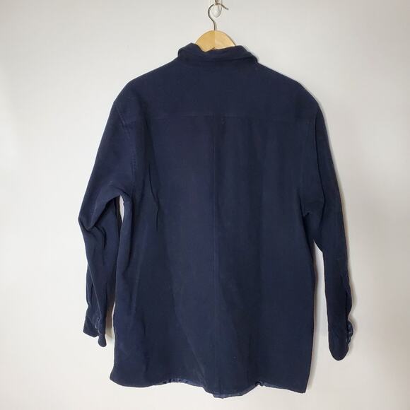 Levi's Strauss Dark blue brushed fleece lined flannel shacket XL Great condition - Picture 3 of 5